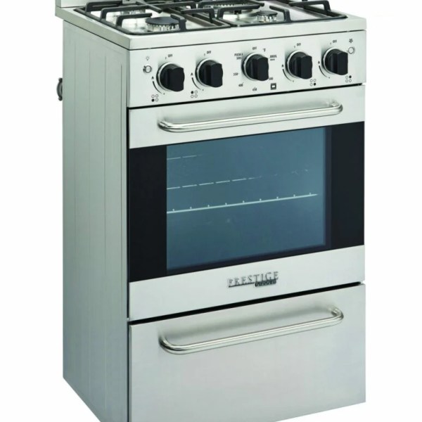 Cuisini&egrave;re stainless &agrave; gaz four &agrave; convection 20 pouces