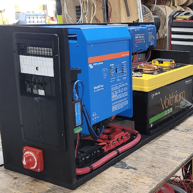 Boîte électrique complète 12 V/120 V pour VR Sprinter – Système solaire prêt à l’emploi