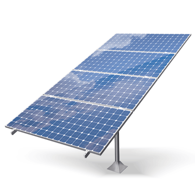 Système de montage sur poteau Elios Arbora P4 – Support acier pour 4 panneaux solaires